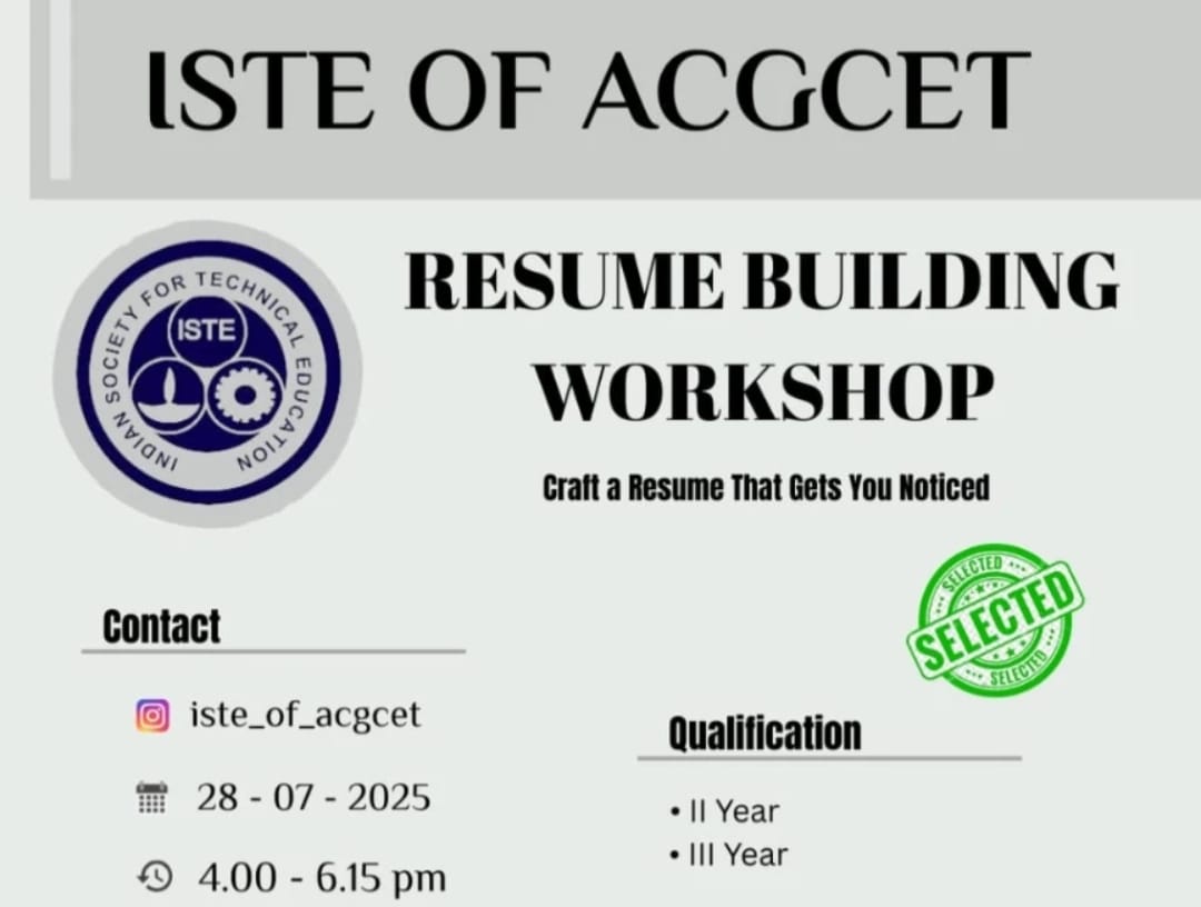Resume Building Workshop poster
