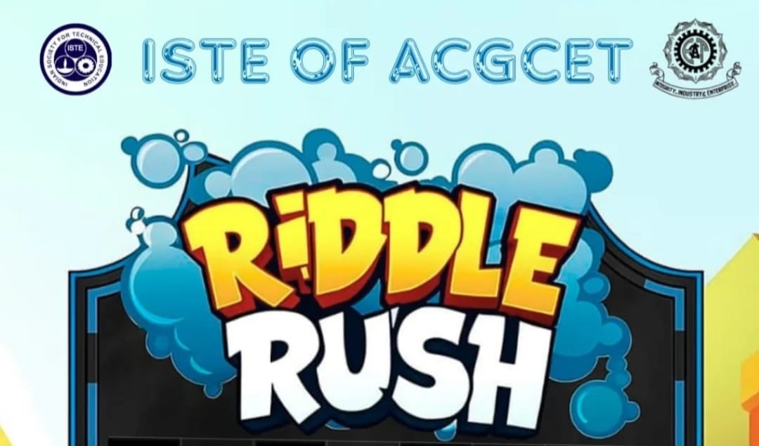 Riddle Rush event poster